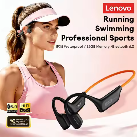 Choice Lenovo S106 Bone Conduction Headphone IPX8 Waterproof Swimming Bluetooth 6.0 Earphone Cycling