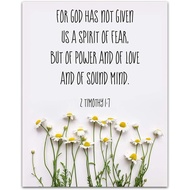 2 Timothy 1:7For God Has Not Given Us a Spirit of Fear. Bible Verse Wall PrintUnframed 11 x 14 Print
