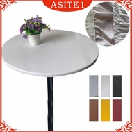 [Asite] Wateproof Table Cover Anti-slip Fitted Tablecloth with Polyester Backing  to 120cm/48inch Di
