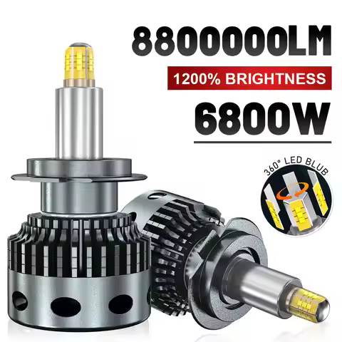 6800W H7 Led 360 H11 HB3 HB4 Led H1 H8 9006 9005 D1S D2S D3S D4S Car Headlight Bulb Auto Fog Lamp 12