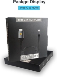 2M 2-in-1 USB Type-C to HDMI TV Video Adapter Cable for Phone / Tablet 4k HD TV  Type C 轉hdmi HDMI 安