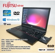 โน๊ตบุ๊คมือสอง Notebook Fujitsu A744 Core i7-4610M(RAM:4GB/HDD:500GB) ขนาด15.6 นิ้ว