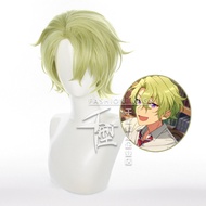 Misscoo Anime Ensemble Stars Hiyori Tomoe Cosplay Wig Short Light Green Heat Resistant Synthetic Hai