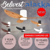 (CLIMATE VOUCHER) (SMART WIFI!) Alaska FERN Hugger Ceiling Fan - 46 & 56 Inch - With DIMMABLE SAMSUN