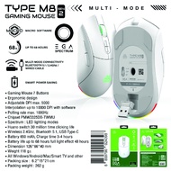 EGA TYPE M8 GEN2 Tri-Mode(2.4G/BT5.2/Type-C) เมาส์เกมมิ่งไร้สาย มีไฟ RGB ตั้งมาโครได้ รับประกัน 2 ปี