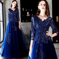 Maxi Plus Size Formal Gown For Ninang Banquet Sequin Embroidery Evening Dress Fashion Long Annual Meeting Host Dresses