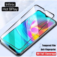 F Full Screen Glass Film Infinix Hot 9play Tempered 9play Shockproof (Sent From Thailand)