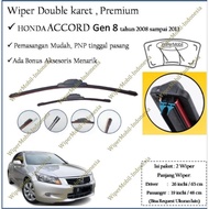 Double Rubber Wiper for Honda Accord gen 8 2008 2009 2010 2011 2012 2013