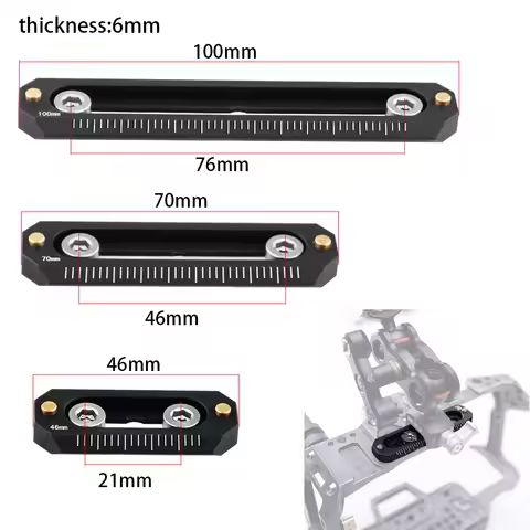 Mini NATO Rail Camera Anti-Off Quick Release NATO Rail Thickness 6mm Length 48 78mm for FX3/FX30 cam