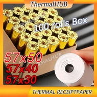 LOCAL FACTORY 100 Rolls 57x50mm 57x40mm 57x30mm POS Thermal Paper, Big