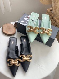 Zara FLAT MULES BUCK Shoes