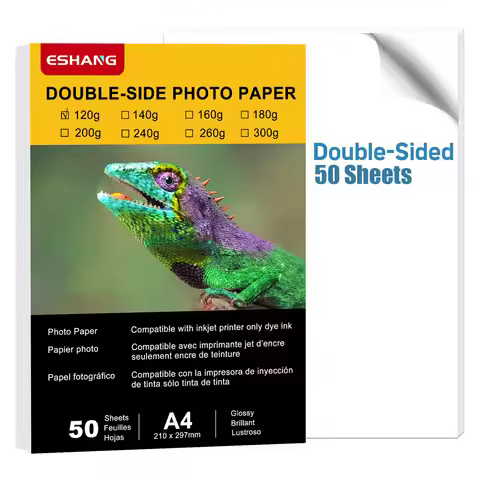 50 Sheets Double Sided Photo Paper High Glossy Photographic Paper 8.3x11.7 Inch 32lbs Compatible wit
