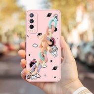 (Bear case) Macaroon Softcase + Rantai Beruang | Square Casing Softcase For Type Oppo A54 A5s A1k A5/A9 2020 A39 A15 A71 A52/A92 Reno 6 4G 4f Y30/Y50 A83 Reno 5 A37  | Case Macaroon | Softcase Macaroon | Cassing Square | Case Hp Vivo | Case Rantai Beruang