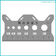 YIN Clear Scale Screw Measuring Tool Screw Measurement Device for 4mm 5mm 6mm 8mm