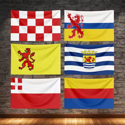 Single-sided printing of the North Brabant Limburg Zuid Holland Zeeland Utrecht North Holland flag
