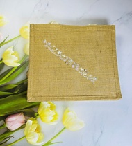 刺繡-muji黃麻購物袋B5-展示品