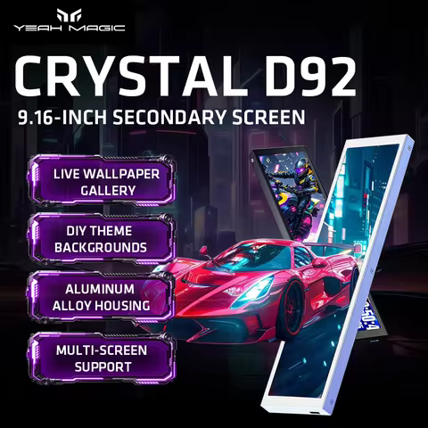 Yeah Magic CRYSTAL D92 9.16-inch Secondary Screen Compatible With LIAN LI Geometric Future And Most 