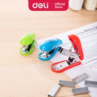 Deli Stapler Sekolah Mini 10 dengan  staples 4 Warna E0253 E0254 E0222 E0225