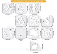 ZMHT Dream Hunter 6pcs Free Motion Quilting Ruler Template Sample Set Sewing Machine Quilters Ruler 