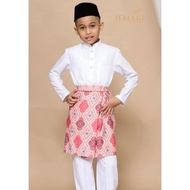 Instant Samping Raya Kids - "Marmar" Peach SAMPIN RAYA SAMPIN BAJU MELAYU SAMPIN KANAK2 SAMPING BUDAK SAMPIN BUDAK