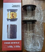 Bialetti 玻璃儲物罐 兩入組 500ml+1000ml 全新 現貨 儲物罐