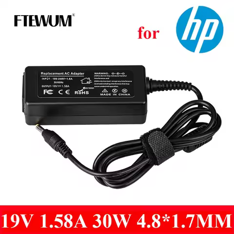 Laptop Adapter AC DC 19V 1.58A 30W 4.8*1.7mm Charger For HP Mini 110c-1000 Mini 1000 1108TU 1109TU 1