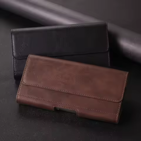 Leather Belt Clip Phone Case Men Waist Bag For Samsung Galaxy S25 S22 Ultra S21 FE A16 A15 A35 A55 A