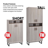 JARV SERIES MODERN SHOE RACK / SHORT OR TALL SHOE CABINET (FULLY ASSEMBLED)