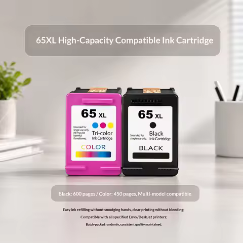 65XL Remanufactured color Ink Replacement for Combo Pack compatible for Envy 5055 5052 5058 DeskJet 