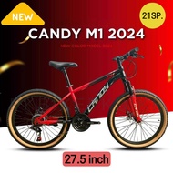จักรยานเสือภูเขา Candy รุ่น M1 27.5นิ้ว New 2024 21Sp.เฟรมซ่อนสาย