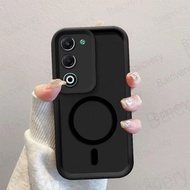 For OPPO A5 5G 2025 CPH2735 Border Protection TPU Colorful Cover With Magnetic Sticker