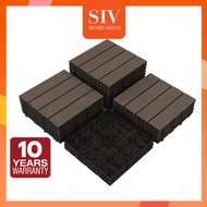 SIV 30 x 30cm Floor Decking Outdoor WPC Waterproof Deck Tiles For Garden Balcony Flooring Decoration