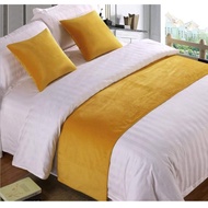 bantal sofa bed runner hotel bed scarf syal tempat tidur modern merah - kuning runner 210x50