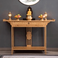 HY@ Chinese Style Altar Buddha Shrine Household Buddha Niche Altar Buddha Statue Guanyin Altar Simple Economical Incense
