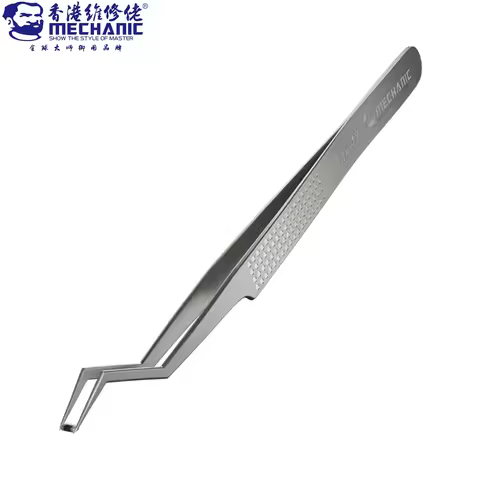 MECHANIC Aax-17 Non-Magnetic Stainless Steel Precision Tin Planting Tweezer PCB Board Repair Solderi