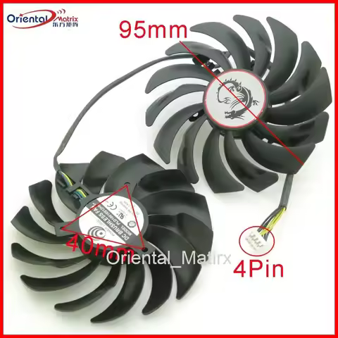 2pcs/lot PLD10010S12HH 12V 0.40A 95mm VGA Fan For MSI GTX1080TI GTX1080 1070 1060 1050TI RX470 RX480