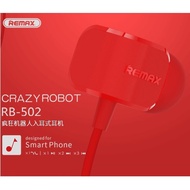 Remax Earphone In Ear Earphone with Mic Wire Headset with Microphone Earphone Remax Handfree Wayar E