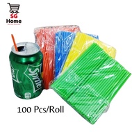 Straw | Disposable drinking straw Colourful 23cm 100 PCS