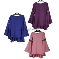 BLOUSE PEPLUM MUSLIMAH DENGAN MANIK SEQUIN (AQEELA MUSLIMAH WEAR)
