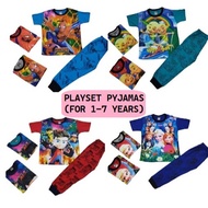 HARGA BORONG Kids Pyjamas Baby Boy Girl / Baju Budak Lelaki Perempuan / Baju Tidur Kanak Kanak Pyjam