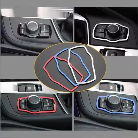 Car Interior Multimedia Buttons Cover Molding Trim for BMW 1 3 4 5 7 Series X1 X3 X4 X5 X6 E81 E87 F
