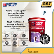 1L Nippon Paint Weatherbond Cat Luar Rumah Exterior Wall Paint Nippon Weatherbond Exterior Paint Cat