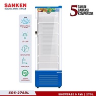 SHOWCASE SANKEN 275 BLUE 5 RAK ES LEMARI PENDINGIN MINUMAN