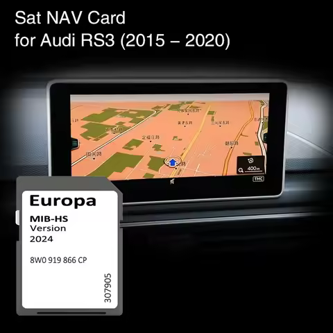 2024 Update Europe UK Maps 8W0919866CP for Audi RS3 2015-2020 Vehicle SD GPS Card 16GB MHS2 MIB-HS N