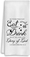 Christian Kitchen Towels, Inspirational Bible Verse Christian Dish Tea Towels for Kitchen Baking Dec