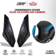 HONDA CLICK V2 UNDERSEAT GARNISH CARBON WITH LOGO C-8419 / SIDE ENGINE GARNISH FOR CLICK V2 1PAIR SP