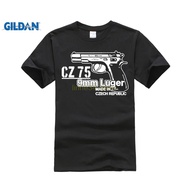 Novelty Man's tshirt Cz 75 9Mm Luger Pistol Weapon Sniper Czech Handgun Automatic Military 100% Cott