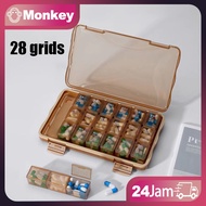 28 Slots 7-Day Medicine Box Daily Medicine Container 7 Days Pill Medicine Box Weekly tablet Holder S
