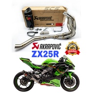 S-K2R3-APC AKRAPOVIC Original Exhaust Kawasaki ZX25R Muffler Carbon Full System Manifold Stainless S