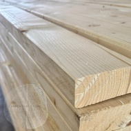 New Pine Wood Beam, Kayu Baru Pine Beluti/Tiang, 2"x4" x2ft, 3ft, 4ft, 5ft